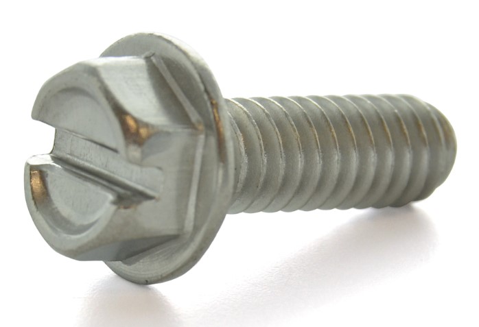 #4 - 40 X 5/16" SLOT INDENT HEX WASH MACHINE SCREW 18-8 STAINLESS